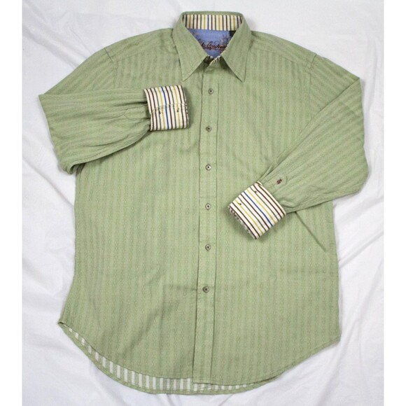 Robert Graham Mens Long Sleeve Button Front Flip Cuff Shirt Size Medium - Picture 1 of 10